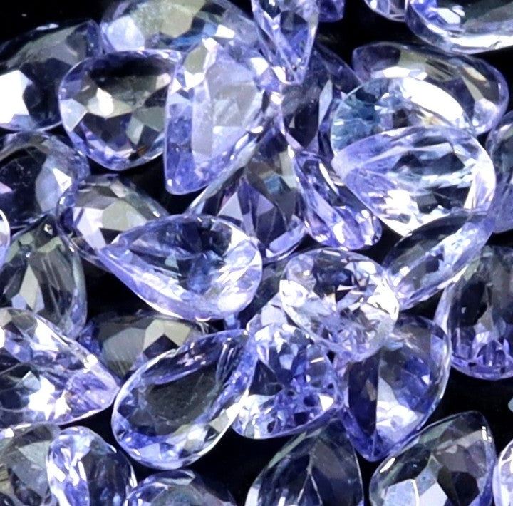 Natural Tanzanite Pear Cut Gemstones - 5.17ct Lot
