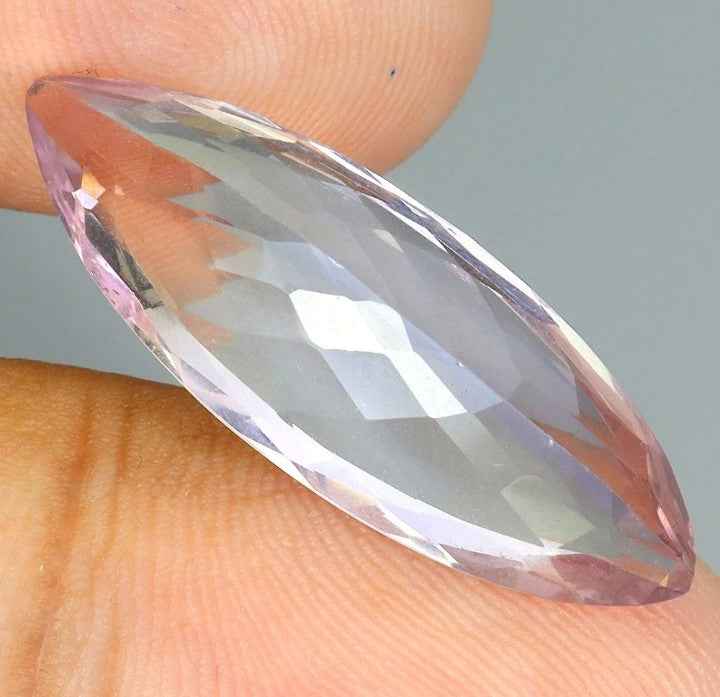 Natural Ametrine Gemstone - 13.41ct Marquise Cut Bicolor Purple-Yellow VVS