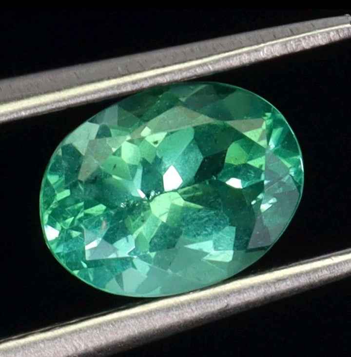 Natural Apatite Gemstone - 1.6ct Oval Cut Blue-Green