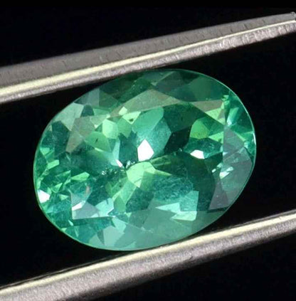 Natural Apatite Gemstone - 1.6ct Oval Cut Blue-Green