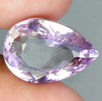 Natural Ametrine Gemstone - 17.21 ct Pear Cut Bicolor Purple-Yellow