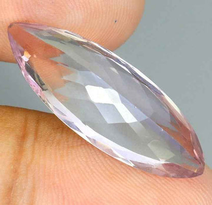 Natural Ametrine Gemstone - 13.41ct Marquise Cut Bicolor Purple-Yellow VVS