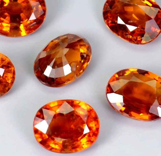 Natural Hessonite Garnet Set - 6 Gems 3.29ct Oval Cut