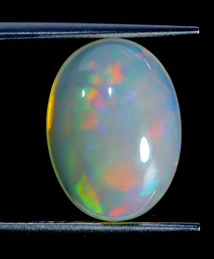 Natural Ethiopian Fire Opal - 6.15 ct Oval Cabochon