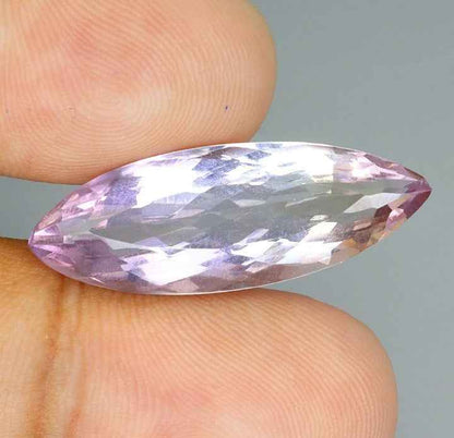 Natural Ametrine Gemstone - 13.41ct Marquise Cut Bicolor Purple-Yellow VVS