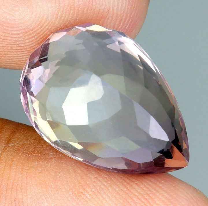 Natural Ametrine Gemstone - 17.21 ct Pear Cut Bicolor Purple-Yellow