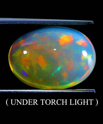 Natural Ethiopian Fire Opal - 6.15 ct Oval Cabochon
