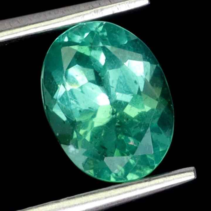 Natural Apatite Gemstone - 1.6ct Oval Cut Blue-Green